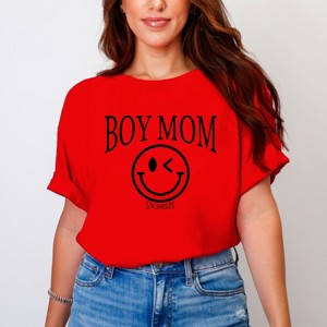 Simply Sage Market S.W.Smiley Boy Mom Outline Garment Dyed Tee - 1 of 4