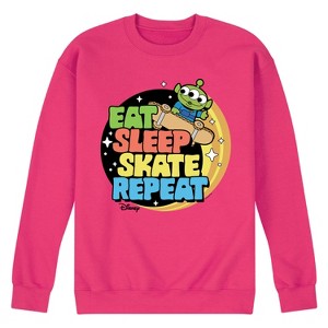 Men's - Toy Story - Aliens Eat Sleep Skate Repeat Graphic Fleece Sweatshirt - 1 of 4