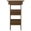vidaXL Wall Bar Table in Brown Oak - Modern Style Engineered Wood Bar Table with Two Storage Compartments - Durable, Long-Lasting - Requires Assembly - 4 of 4