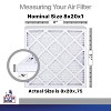 Filter King 8x20x1 Air Filter | 4-PACK | Carbon MERV 8 HVAC Pleated A/C Furnace Filters | MADE IN USA | Actual Size: 8 x 20 x .75" - 2 of 4