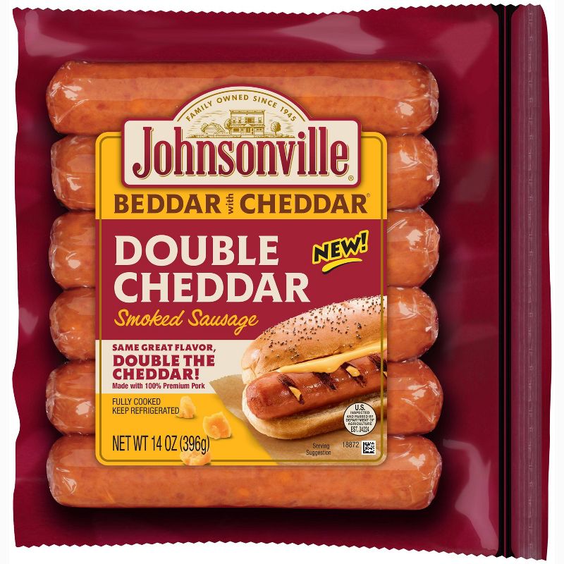 Johnsonville Double Beddar Smoked Sausage - 14oz/6ct, 1 of 4
