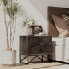 JIONJOY Black Contemporary 2-Drawer Nightstand with Modern Bedside Table and Wooden Drawers - 4 of 4