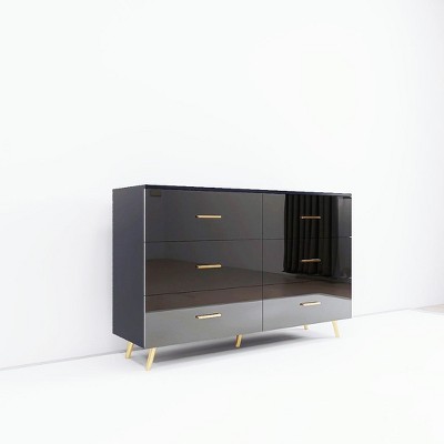 NicBex 47.20"L Metal Handles Modern Dresser for Bedroom with 6 Drawers