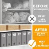6-Pack Bed Sheet Organizers and Storage, Foldable Sheet Organizers for a Linen Closet, Gray - 2 of 4