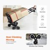 VEVOR Stair Climbing Cart, 460 lbs Capacity Stair Climber Hand Truck and Dolly, Heavy-Duty Folding Trolley Cart with Dual Handle, Black - 3 of 4