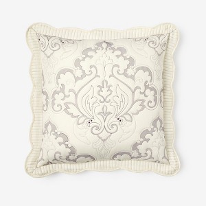 BrylaneHome Amelia Euro Sham - Euro, Ivory Lavender - 1 of 3