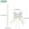 Unique Bargains Plastic Gold Edge PP Plastic Glossy Appearance Gift Wrap Satin Pull Bows 200 Count - 3 of 4