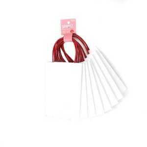 8ct Jr Tote Valentine's Day Gift Bag White - Spritz™ - 1 of 4