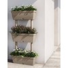 vidaXL Outdoor Weatherproof Thermoplastic Rubber Planter Boxes with Expandable System and Water Reservoir, Taupe, 6 pcs 39.4" - 2 of 4