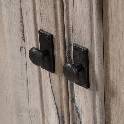 Palladia Split Oak Library Bookcase with Adjustable Shelves and Doors