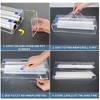 Foil & Plastic Wrap Organizer – Acrylic Storage Dispenser for Kitchen Drawer (Standard Size, Clear) - 3 of 4