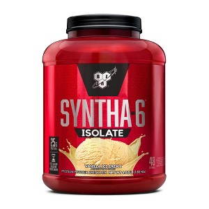 BSN SYNTHA-6 ISOLATE Protein Powder, Whey Protein Isolate, Milk Protein Isolate, Flavor: Vanilla Ice Cream, 48 servings - 1 of 4