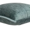 Parkland Collection,Tusha Sea Foam Solid Quilted Throw Pillow - 4 of 4