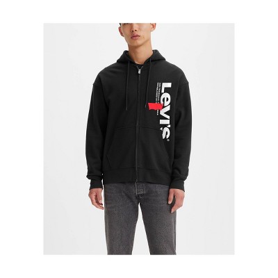 Levi's® Men's Relaxed Fit Zip-up Sweatshirt - Black : Target