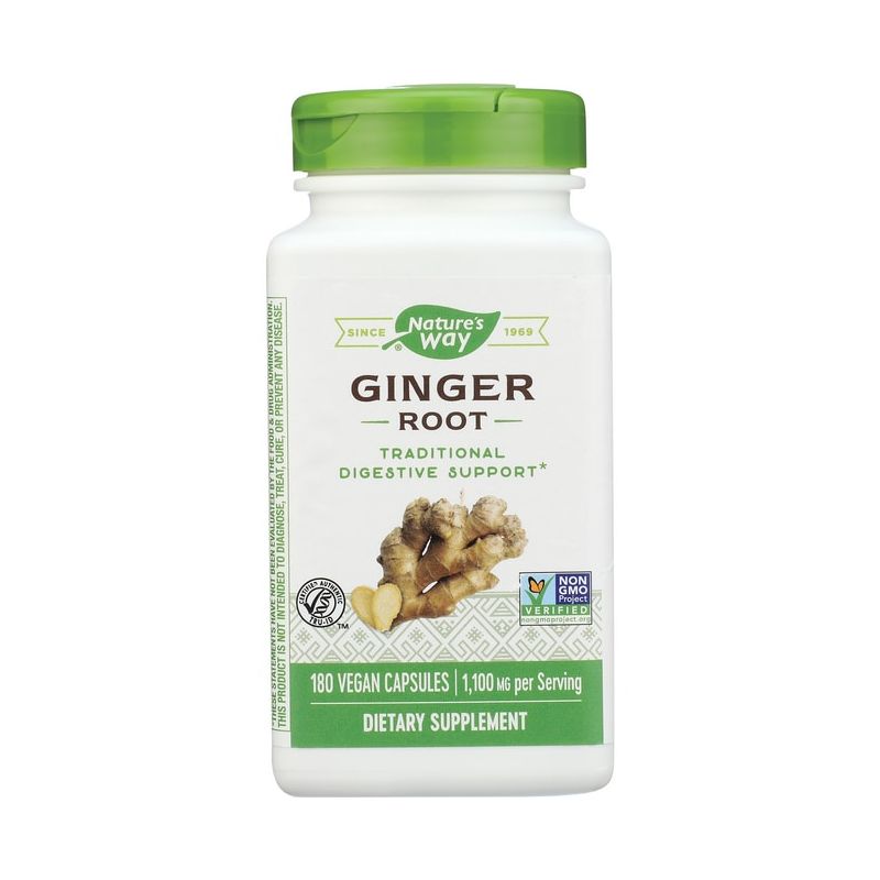 Nature's Way Ginger Root 1,100 mg 180 Vegan Caps, 1 of 2
