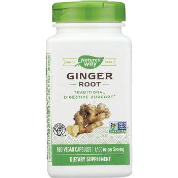 Nature's Way Ginger Root 1,100 mg 180 Vegan Caps