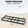 4FT Heavy Duty Drag Harrow, 46LB Steel Tow-Behind Leveling Rake for Lawn, Driveway, Gravel & Arena Maintenance - 4 of 4