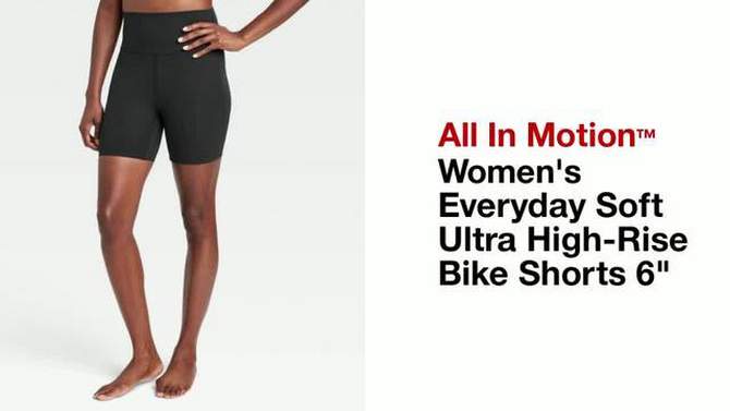 Women's Everyday Soft Ultra High-Rise Bike Shorts 6" - All In Motion™, 2 of 10, play video