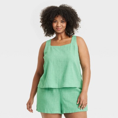 Women's Linen Tank Top - A New Day™