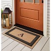 A1HC Natural Coir and PVC Backing 18"x30" Classic Border Monogrammed Flock Door Mat, Anti-Shed Doormat - 2 of 4