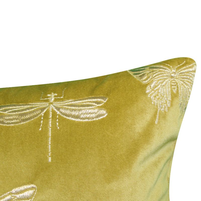 13"x20" Oversize Embroidered Butterflies and Moths Lumbar Throw Pillow - Edie@Home, 5 of 9