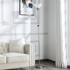 Gulches Floor Lamps, 71.3", 2 - Light Setup, Rose - White Arched Shades, Gray Body, for Bedroom/Living Room - 4 of 4