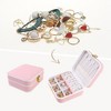 Unique Bargains Travel Small Portable PU Leather Jewelry Organizer Case Storage - 2 of 4
