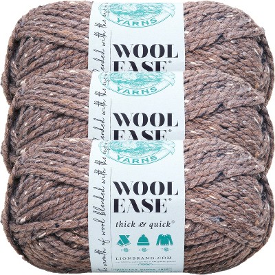 (3 Pack) Lion Brand Wool-ease Thick & Quick Yarn - Barley : Target