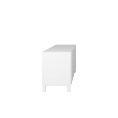 White Wooden Entryway Shoe Storage Bench with 14 Cubbies