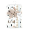 Hudson Baby Infant Boy Cotton Flannel Burp Cloths, Boy Woodland Pals 4-Pack, One Size - 2 of 4