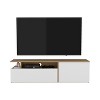 Vynxaria Modern TV Stand, 60" TV Capacity, 2 Doors, 4 Shelves - 2 of 4
