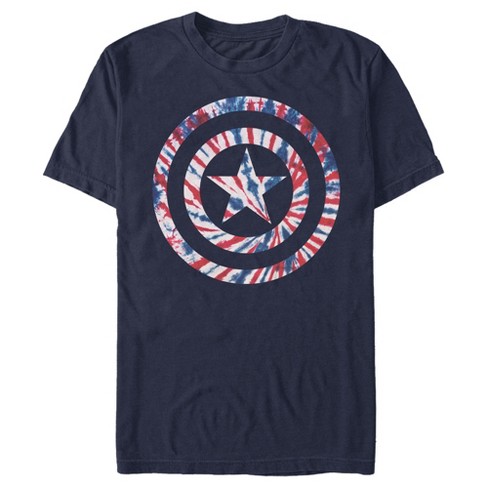 Men's Marvel Captain America Tie-dye Logo T-shirt : Target