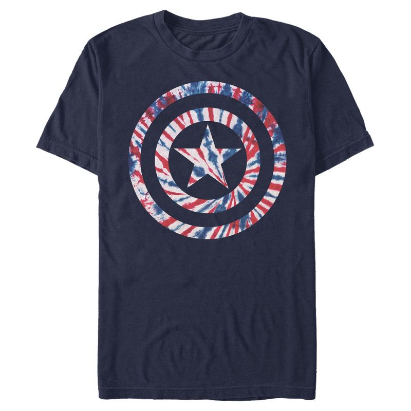 Men's Marvel Captain America Tie-Dye Logo T-Shirt, 1 of 5