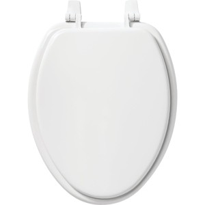 Bemis Mayfair   Elongated White Enameled Wood Toilet Seat 166TT000 - 1 of 3