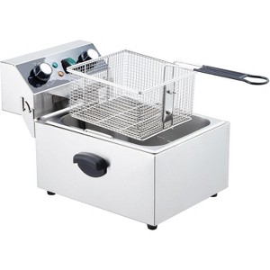 Acekool 6L Electric Deep Fryer with Basket, 1800W Countertop, Adjustable Temp, Stainless Steel, for Home and Restaurant Use - 1 of 4