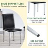 TiramisuBest Set of 2 White PU Leather Dining Chairs with Silver Metal Legs, Modern Minimalist Upholstered Chairs for Dining, Kitchen, or Cafe - 4 of 4