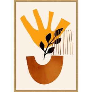 Amanti Art Sunshine Flower No 5 by Eins Kubistika Canvas Wall Art Print Framed - 1 of 4