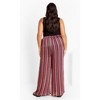 Women's Plus Size Willow Stripe Pant - black | CITY CHIC - 2 of 4