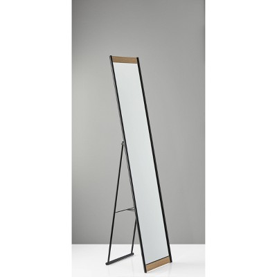 Albert Floor Mirror Veneer Accent Brown - Adesso