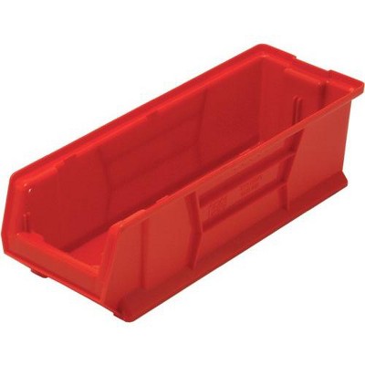 Quantum Storage Systems Hulk 24" Container, 23-7/8"L X 8-1/4"W X 7"H, Stackable, Polypropylene, Red, Made In Usa