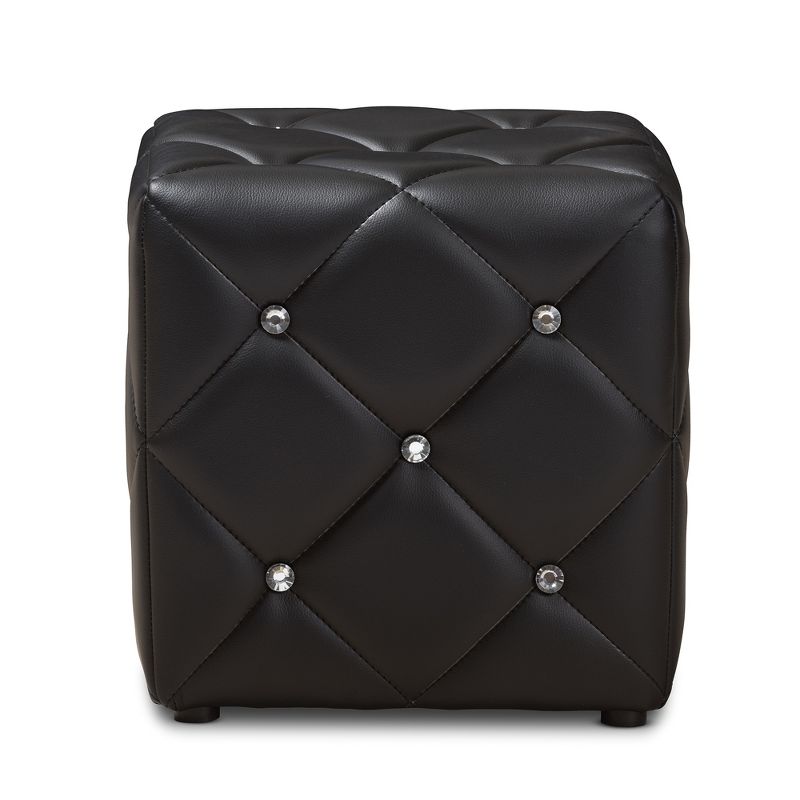 Stacey Modern and Contemporary Faux Leather Upholstered Ottoman - Baxton Studio, 3 of 7