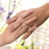 Promise Rings For Couples – Premium 925 Silver Couple Rings, Adjustable Open Ring – Luxurious Love Heart Couple Promise Rings Set - 3 of 4