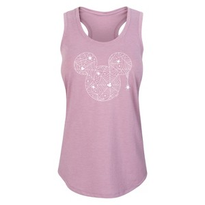 Women's - Disney - Mickey Spider Logo Graphic Racerback Tank - 1 of 4