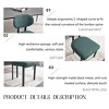 Sapphtopaz Modern Dining Chair Set of 2 Mid-Century Boucle Upholstered Chair with Backrest and Black Metal Leg Chairs for Dining Room, Kitchen - 2 of 4