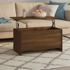 vidaXL Brown Oak Coffee Table 102x55,5x52,5 cm - 2 of 4