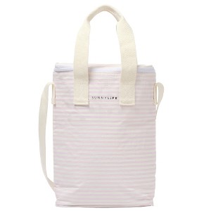 Sunnylife Light Cooler Drinks Bag - Lazy Days Pink Stripe - 2.1Gal - 1 of 4