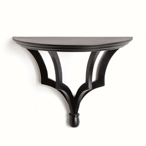 Plum & Post Bennett Large Mango Wood Black Wall Mount Shelf - 1 of 4