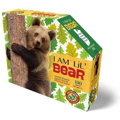 Madd Capp Games I AM Lil Bear 100 Piece Animal Head-Shaped Jigsaw Puzzle