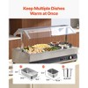 VEVOR Electric Soup Warmer,Two 6.34QT Pots & Four 1/2Pans,Stainless Steel Commercial Food Warmer with 86~185°F Adjustable Temp,1500W Bain Marie,Silver - 3 of 4