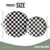 Earthtrends Heavy Duty Paper Plates Checkered decor Disposable Party Plates 8 In Dessert Plate & 10 in paper plate race car decorations for party - 3 of 4